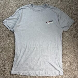 FMF Racing Shirt Mens Large Gray Logo Graphic Moto Motocross Tee T-Shirt